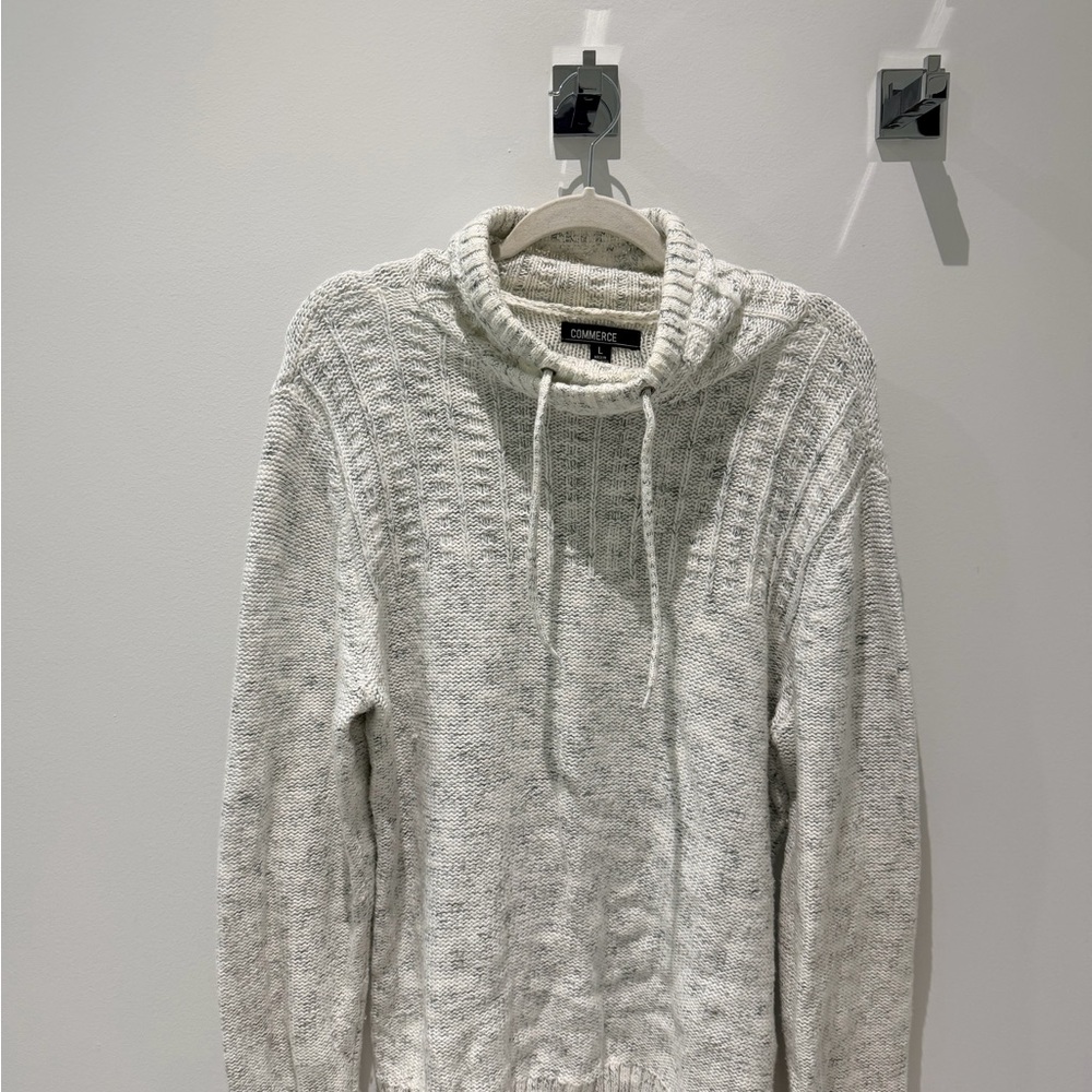 Cozy White Mock Turtleneck Sweater